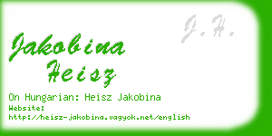 jakobina heisz business card